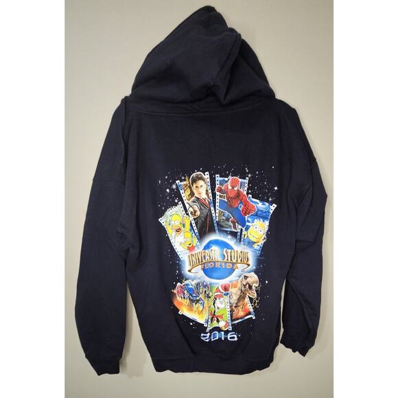 Universal Studios Size XL Full Zip Hoodie Jurassic Park Harry Potter Simpsons - Picture 3 of 8